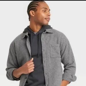 Goodfellow & Co Black and White Checkered Shirt Jacket